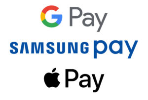 apple, samsung, google pay logos together